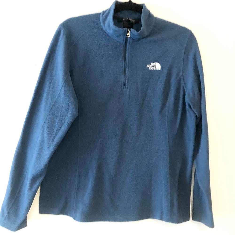 {The North Face} Fleece Quarter Zip Blue XL - Picture 1 of 6